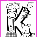 letter k coloring page