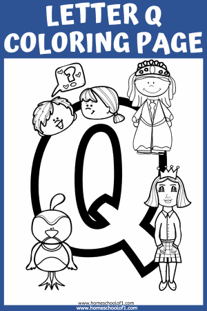 Letter Q Coloring Page Let's Learn The Letter Q