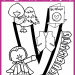 letter v coloring page