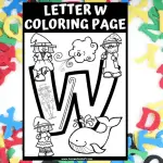 letter w coloring sheet