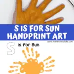 s is for sun handprint art