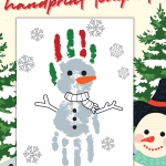 snowman handprint craft