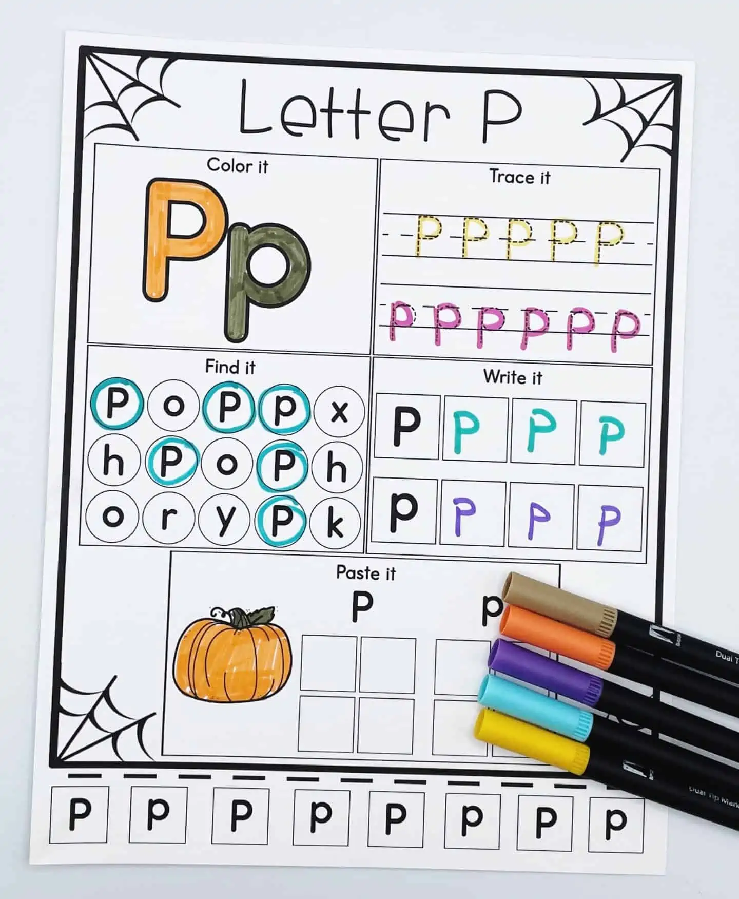 Halloween Alphabet Activities Letter P