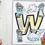 LETTER W COLORING PAGE FREE PRINTABLE