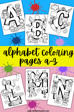 Free Alphabet Coloring Pages (A-Z) - Homeschool of 1