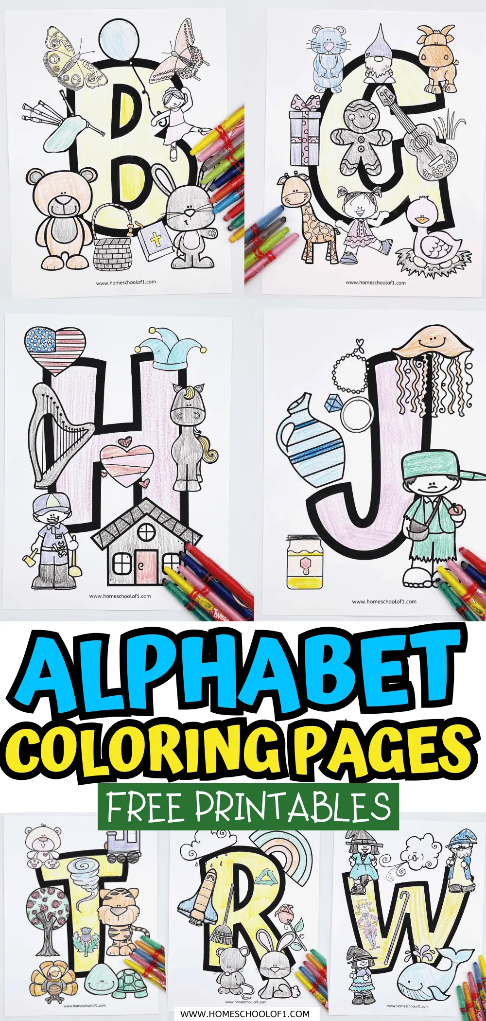 alphabet coloring pages free printables