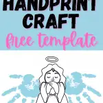 angel handprint craft free template