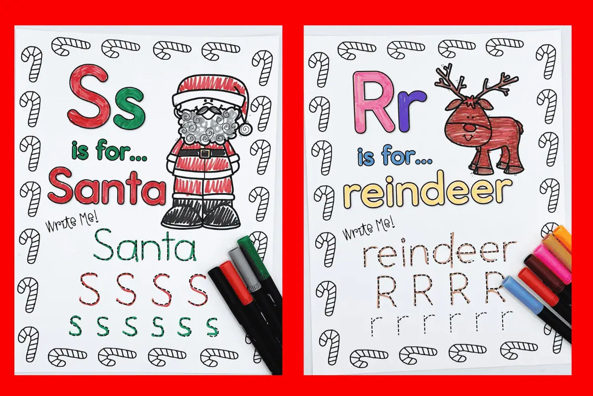 christmas alphabet worksheets