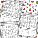 christmas counting worksheets