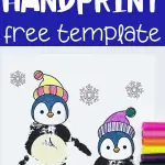 christmas penguin handprint template