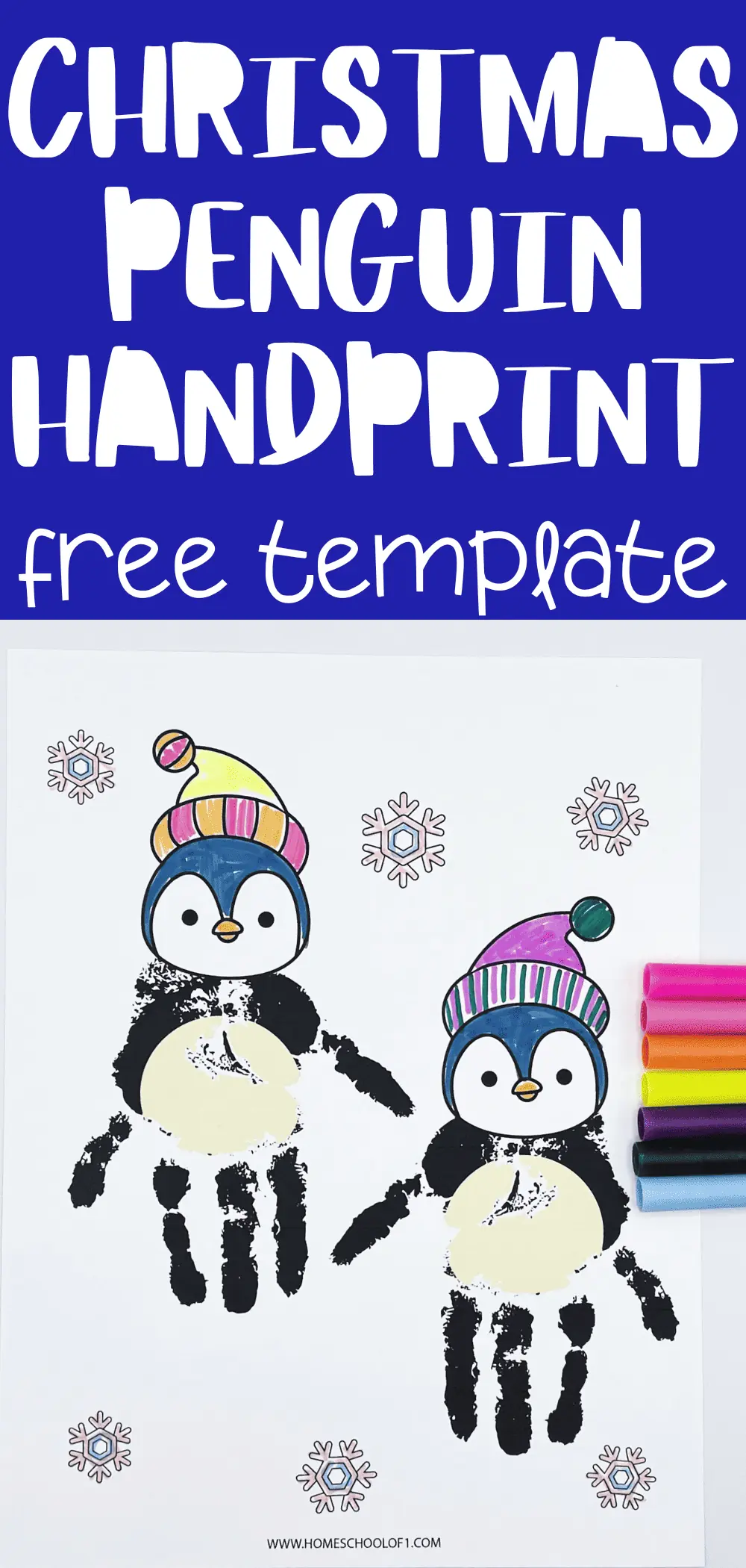 christmas penguin handprint template