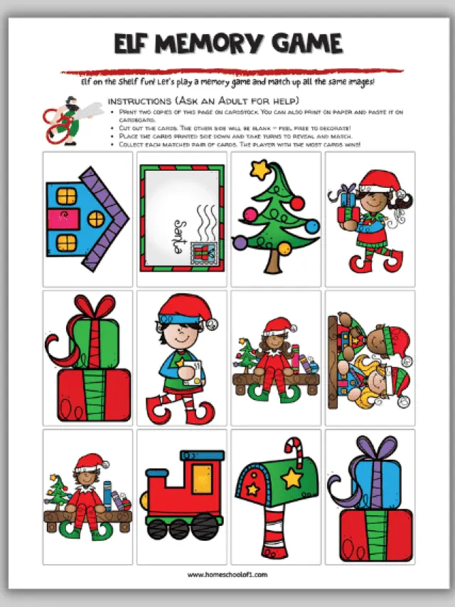 elf on the shelf memory game