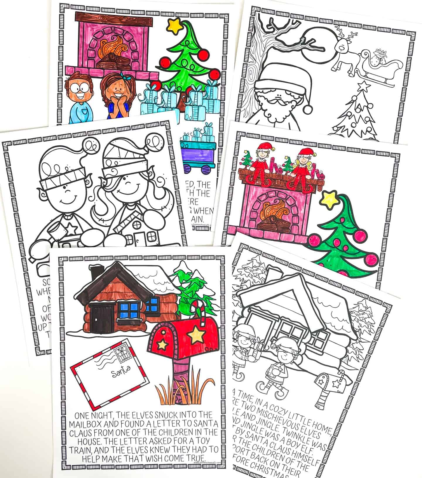 elf coloring storybook