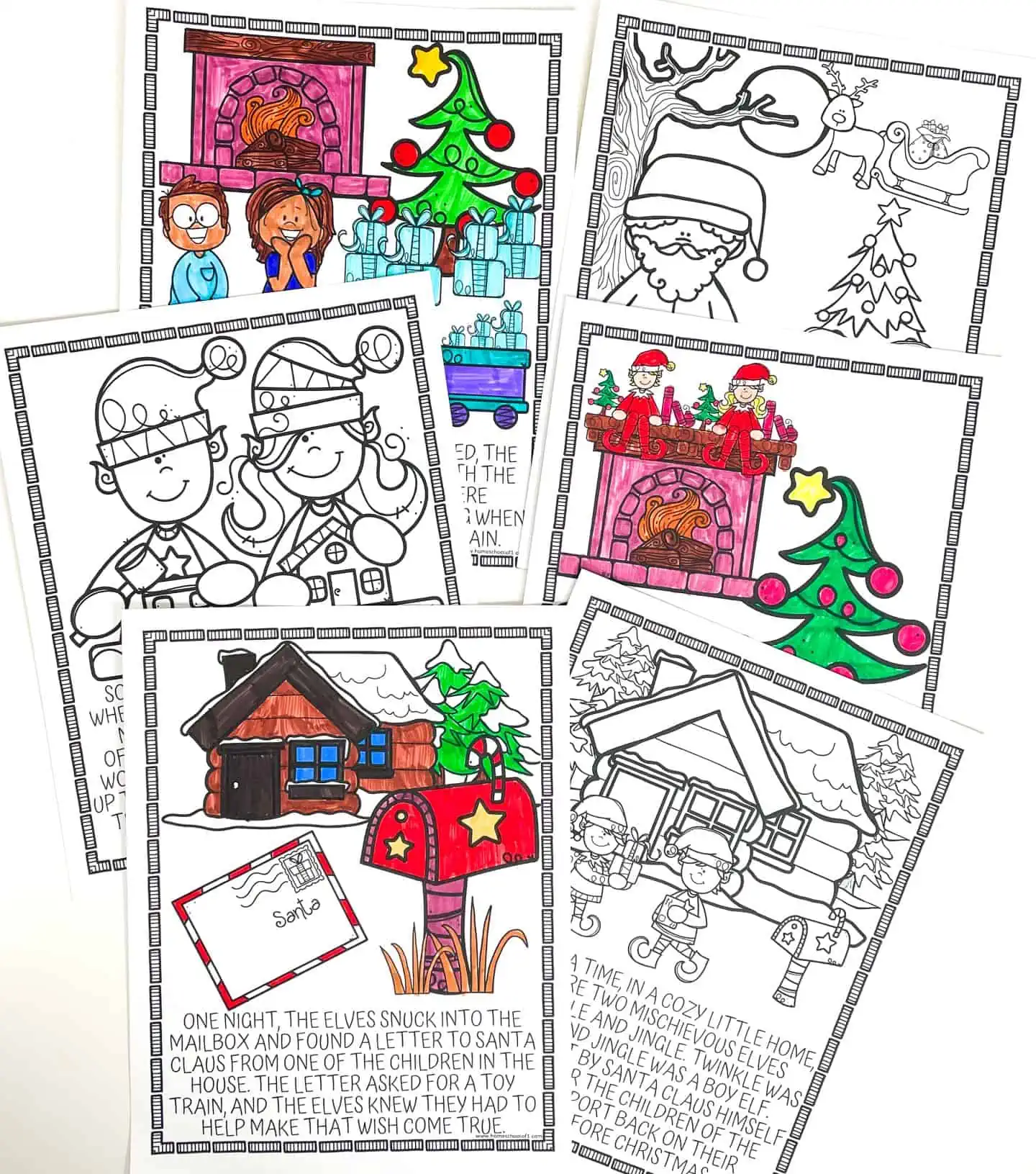 elf coloring storybook