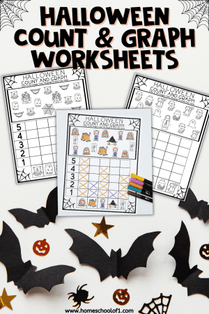 3 Free Halloween Graph Worksheets (Color, Count & Graph)