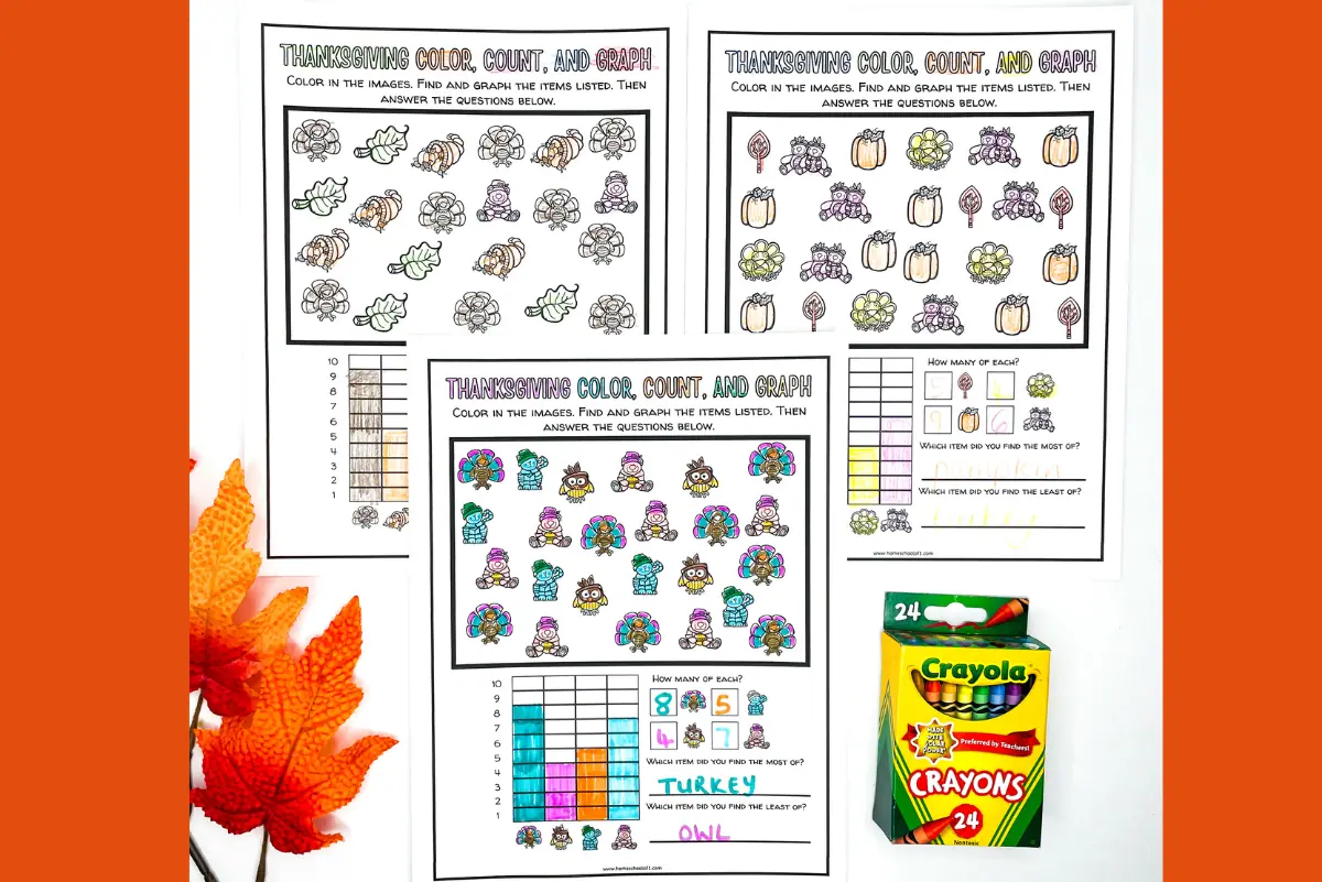 free thanksgiving graph worksheet