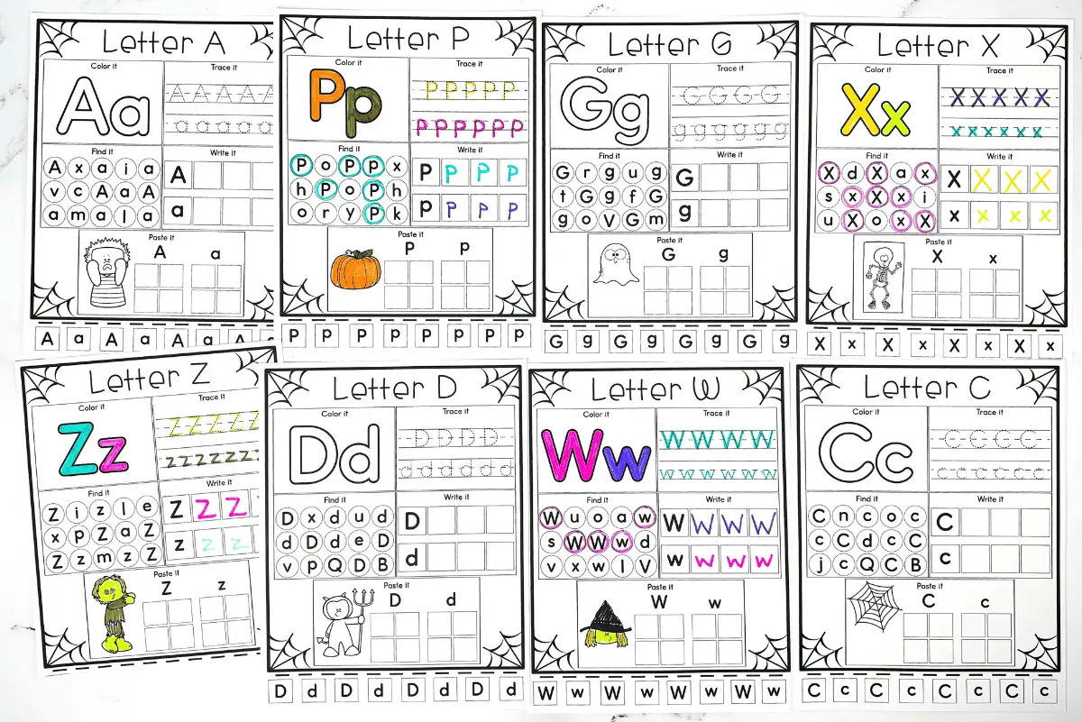 Free Halloween Alphabet Worksheets For Preschoolers