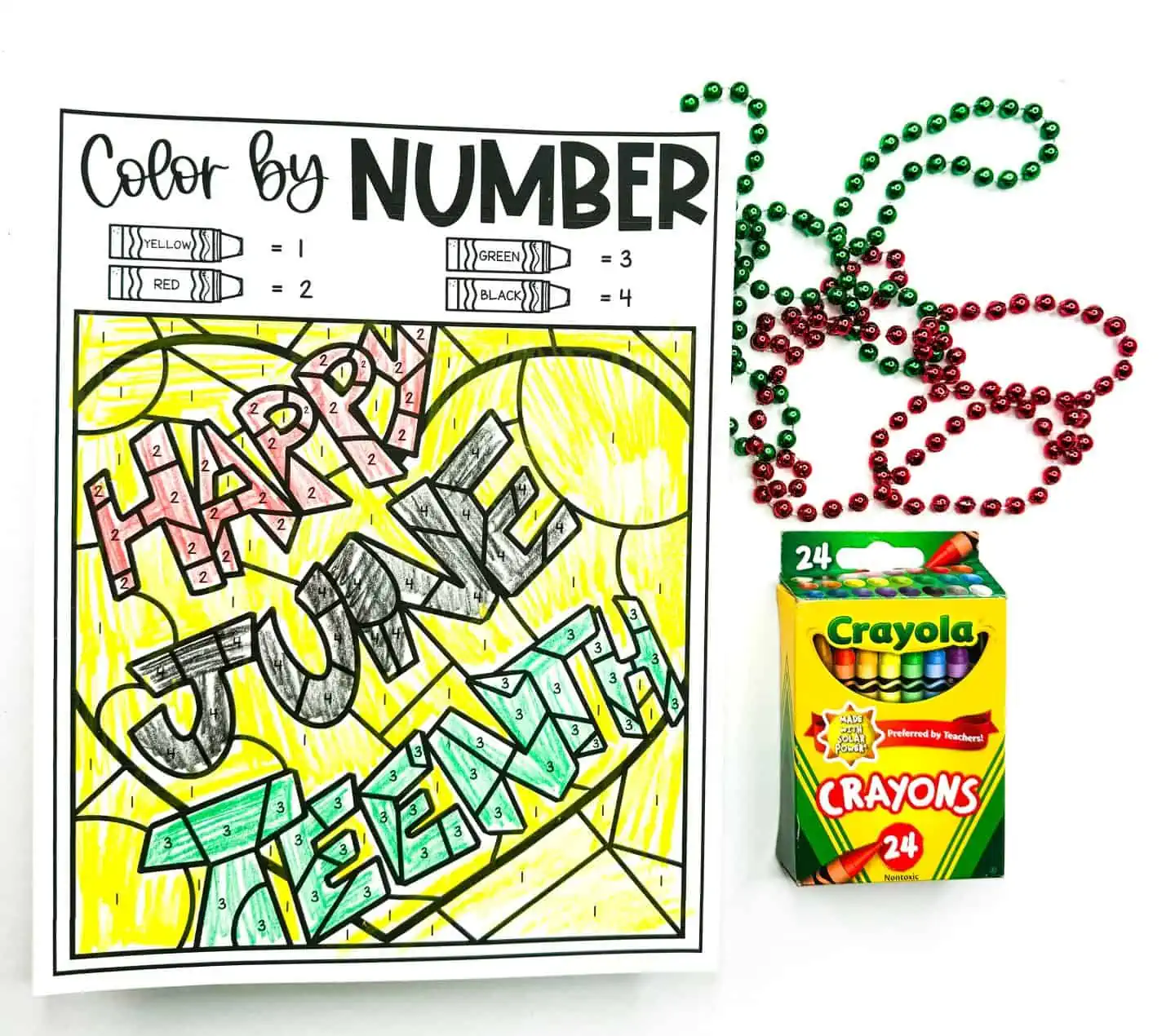 happy juneteenth coloring page