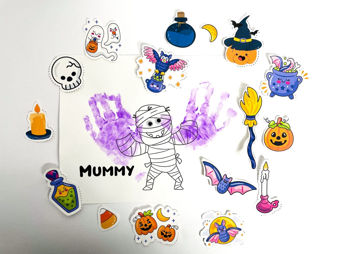 mummy handprint craft