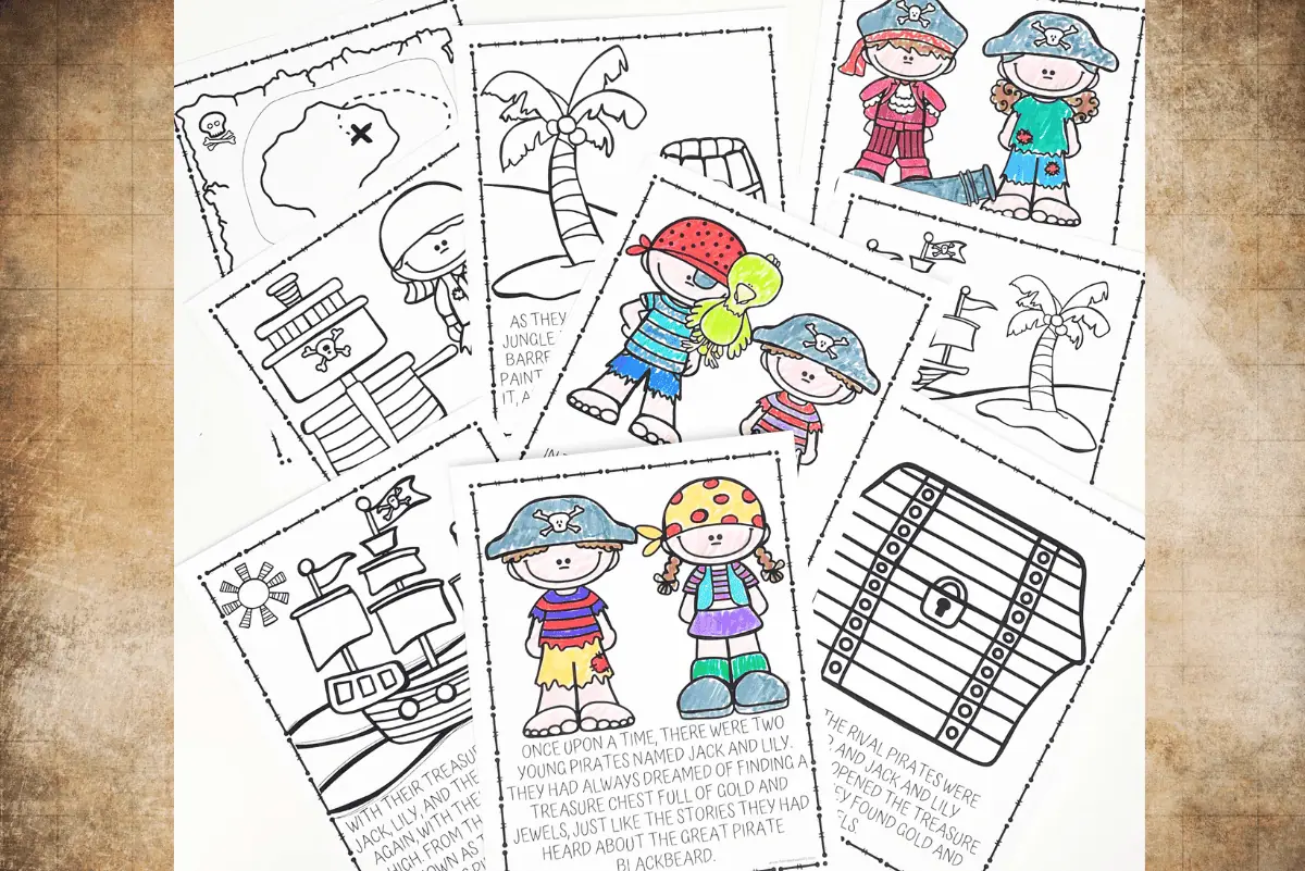 pirate coloring sheets