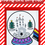 snow globe handprint template