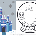 snowglobe handprint template