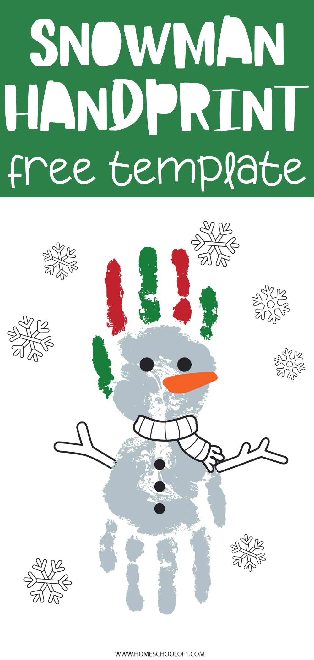 snowman handprint free template