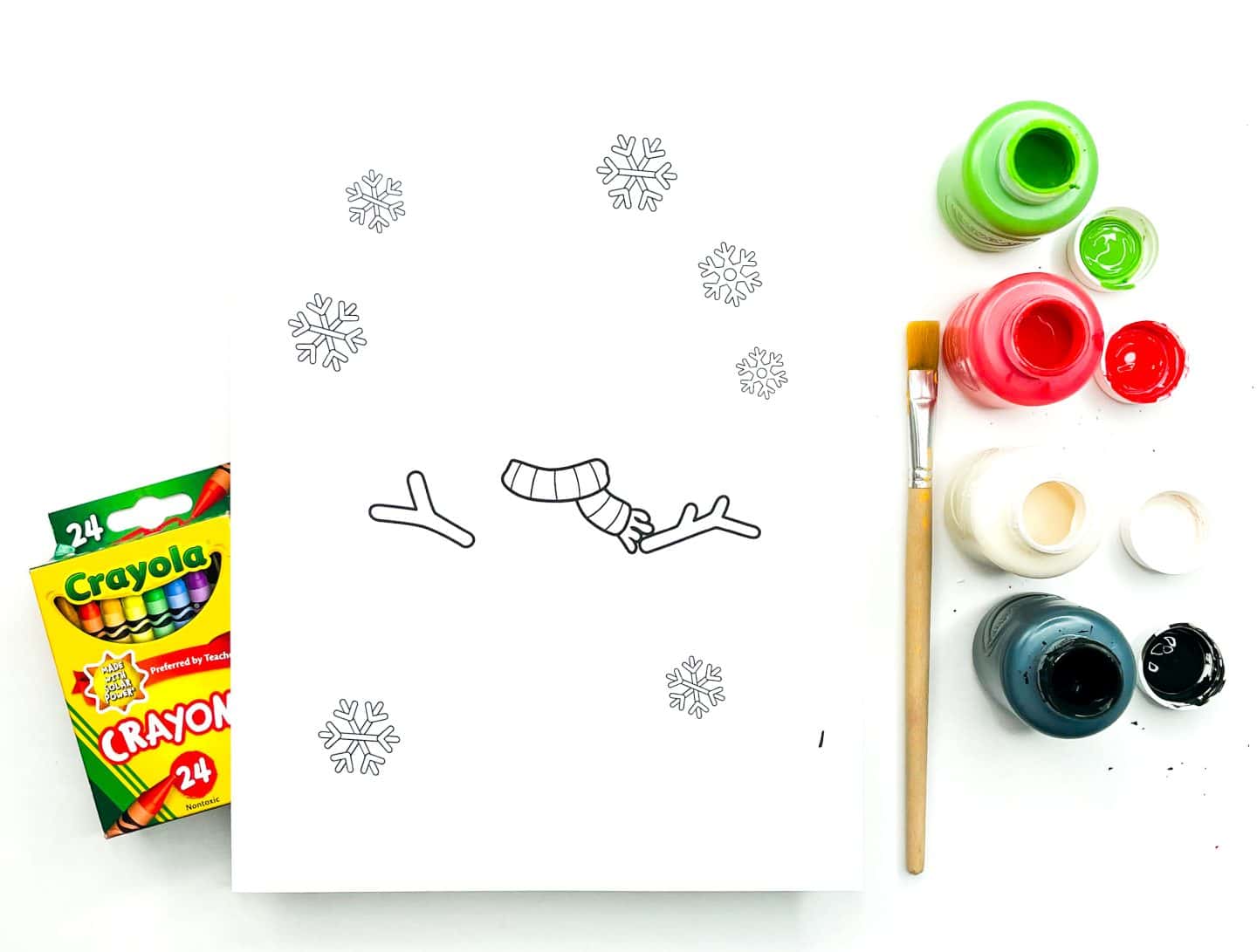 snowman handprint template free printable