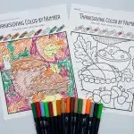 thanksgiving color by number printables