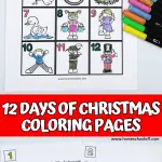 12 days of christmas coloring pages