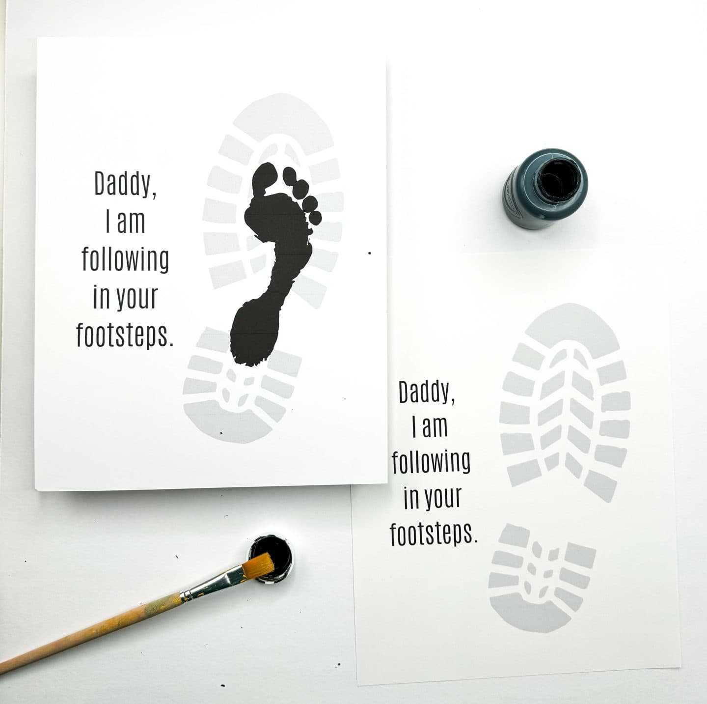 Father's Day footprint art