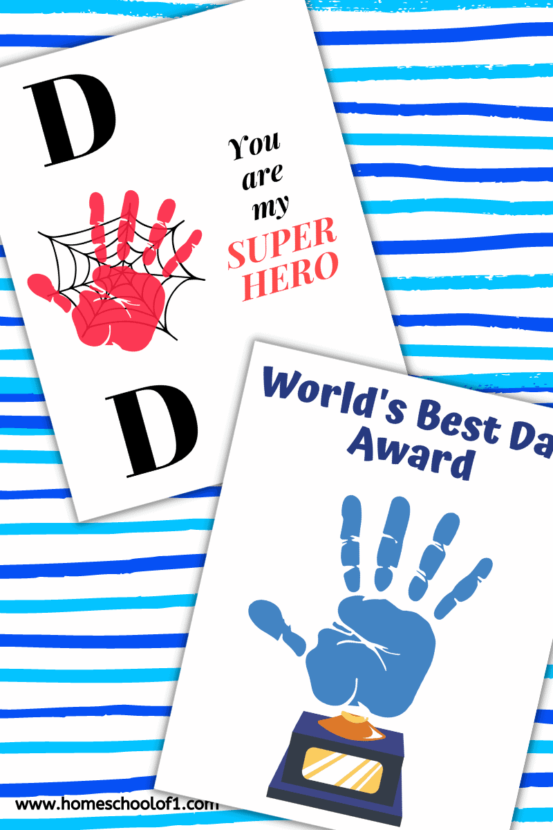 Father's Day Handprints (8 free templates) - Homeschool of 1