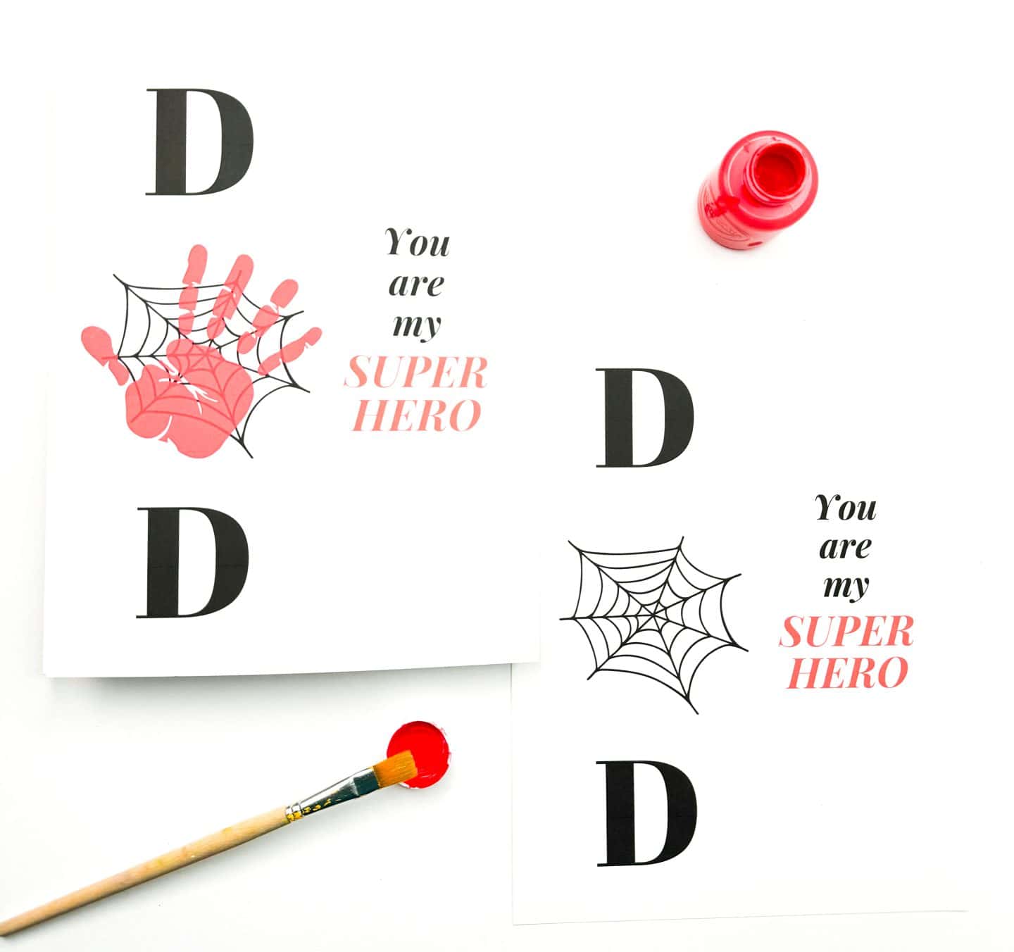 Father's Day superhero handprint