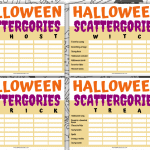 Halloween scattergories