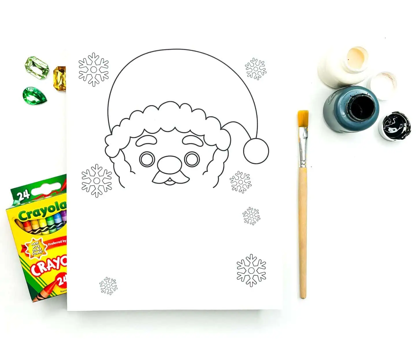 free santa handprint template