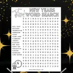 NEW YEARS WORD SEARCH