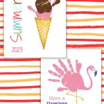 SUMMER HANDPRINT ART TEMPLATES