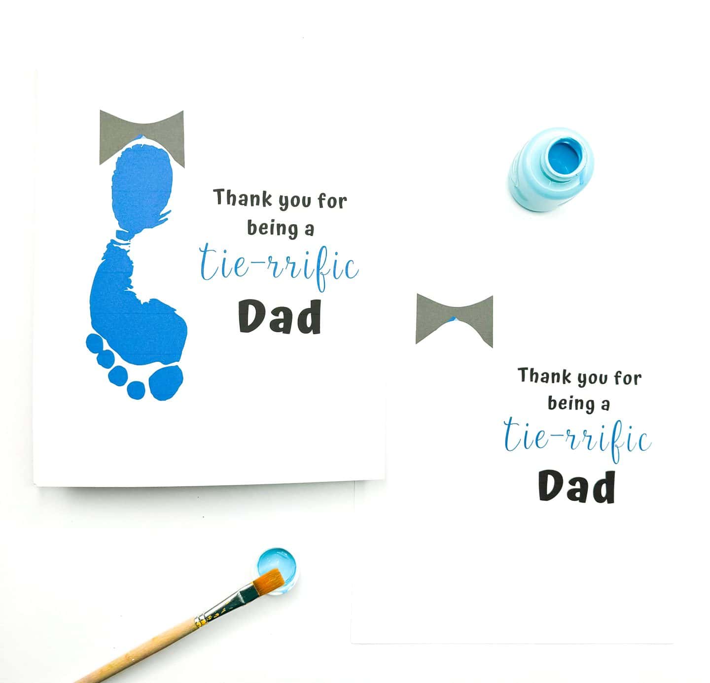 Tieriffic Father's Day footprint art