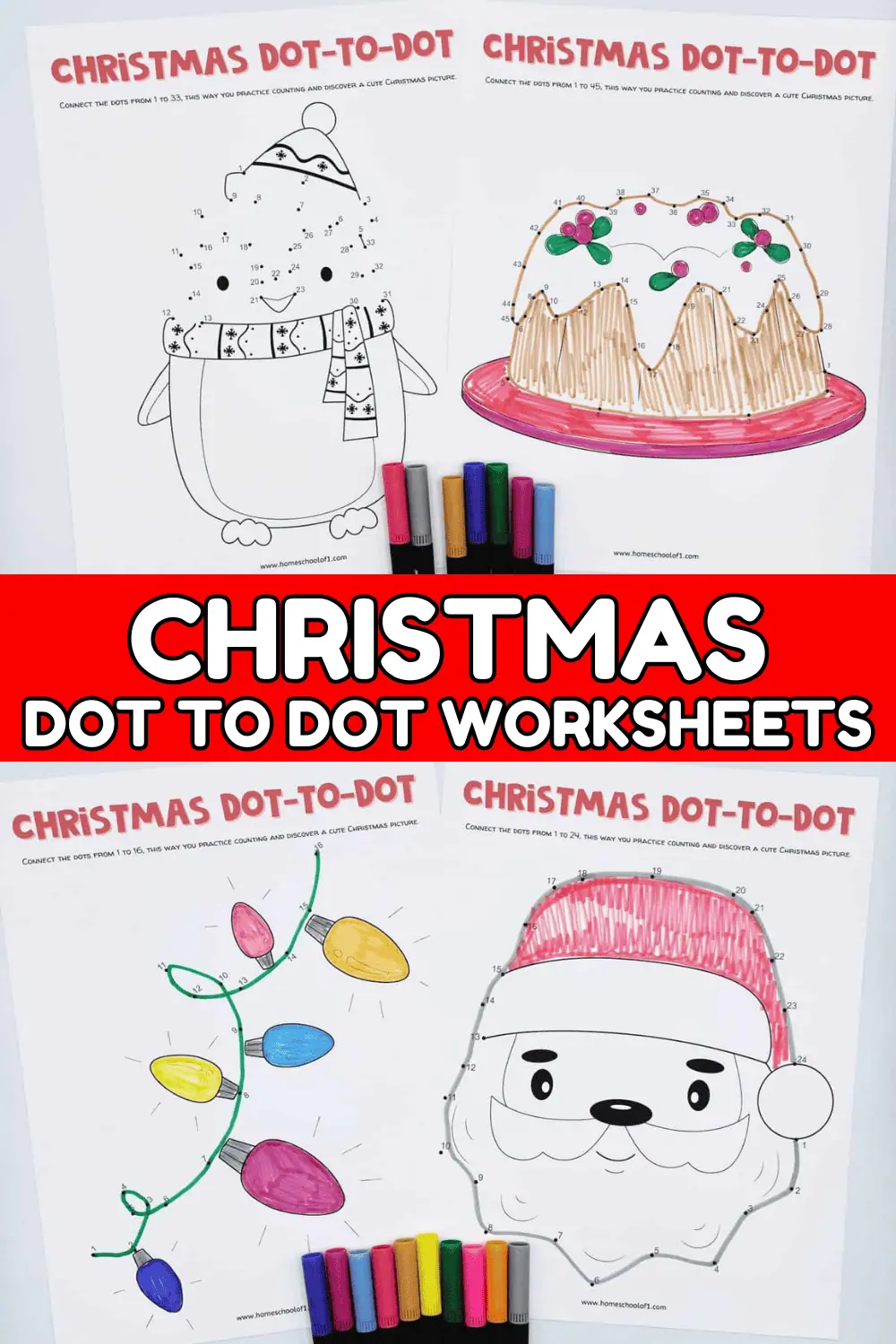 christmas dot to dot printable