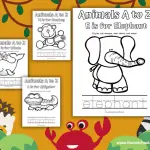 free Alphabet Animals Coloring Pages