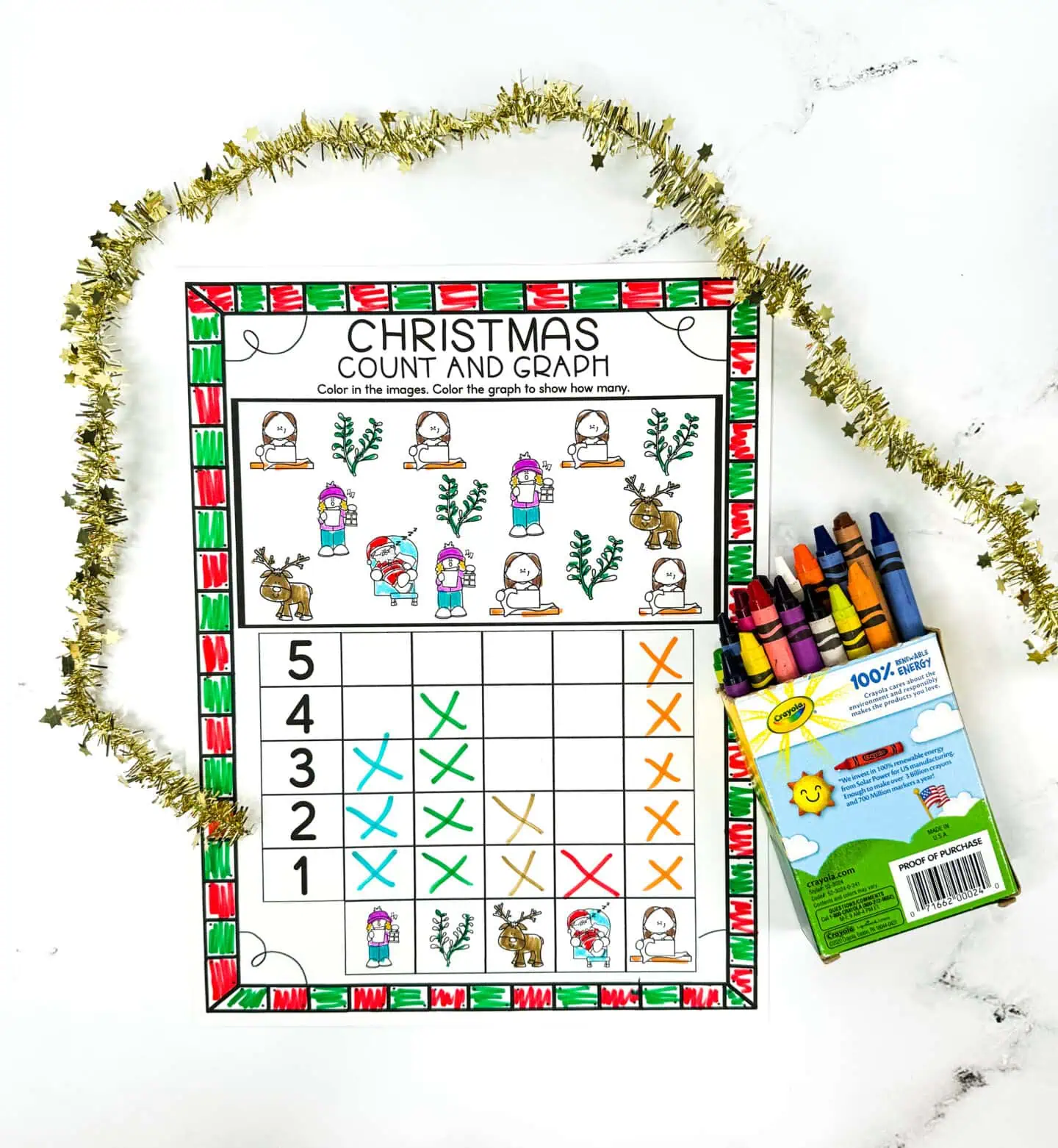 free christmas graph printable