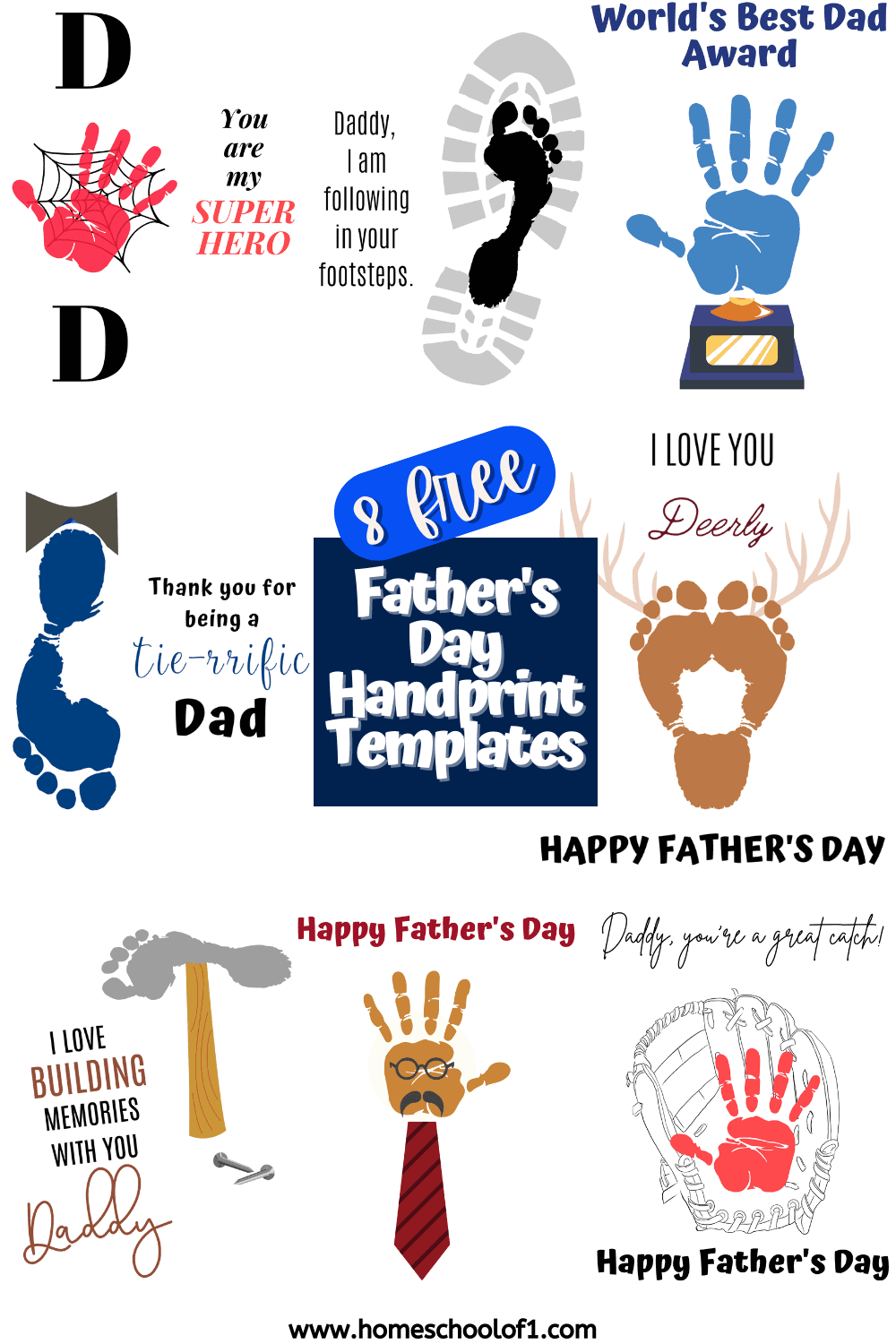 Father s Day Handprint Art 10 Free Templates 