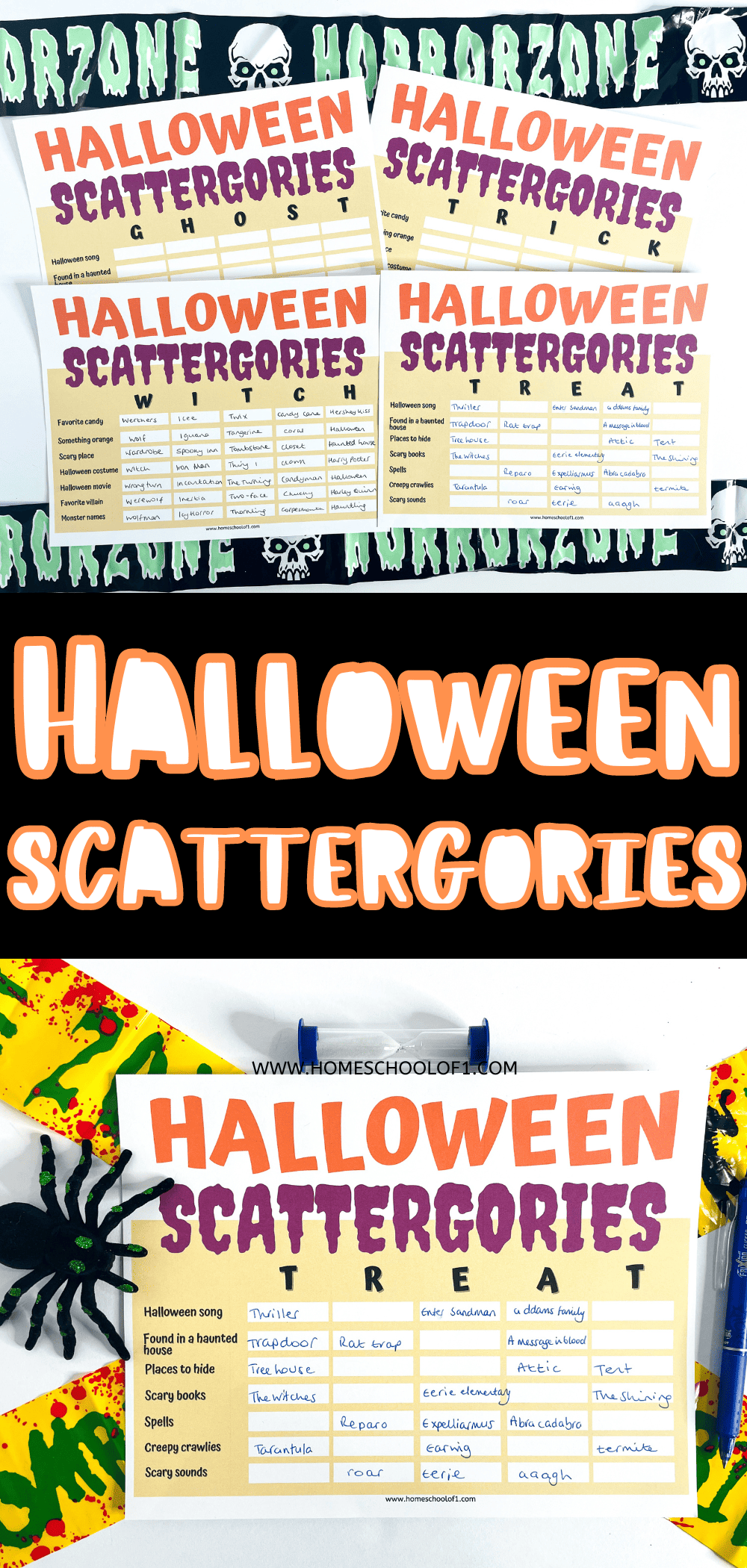 halloween scattergories