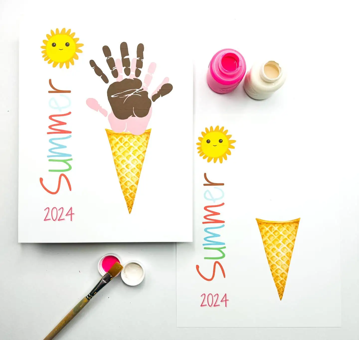 handprint ice cream cone