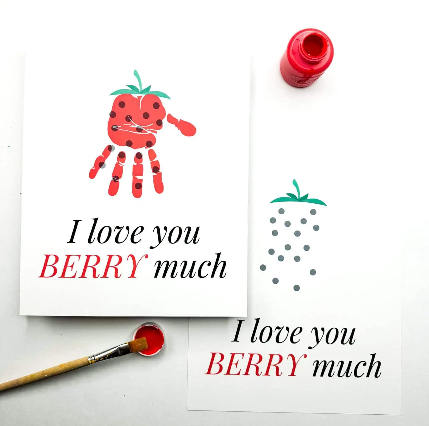 i love you berry much handprint