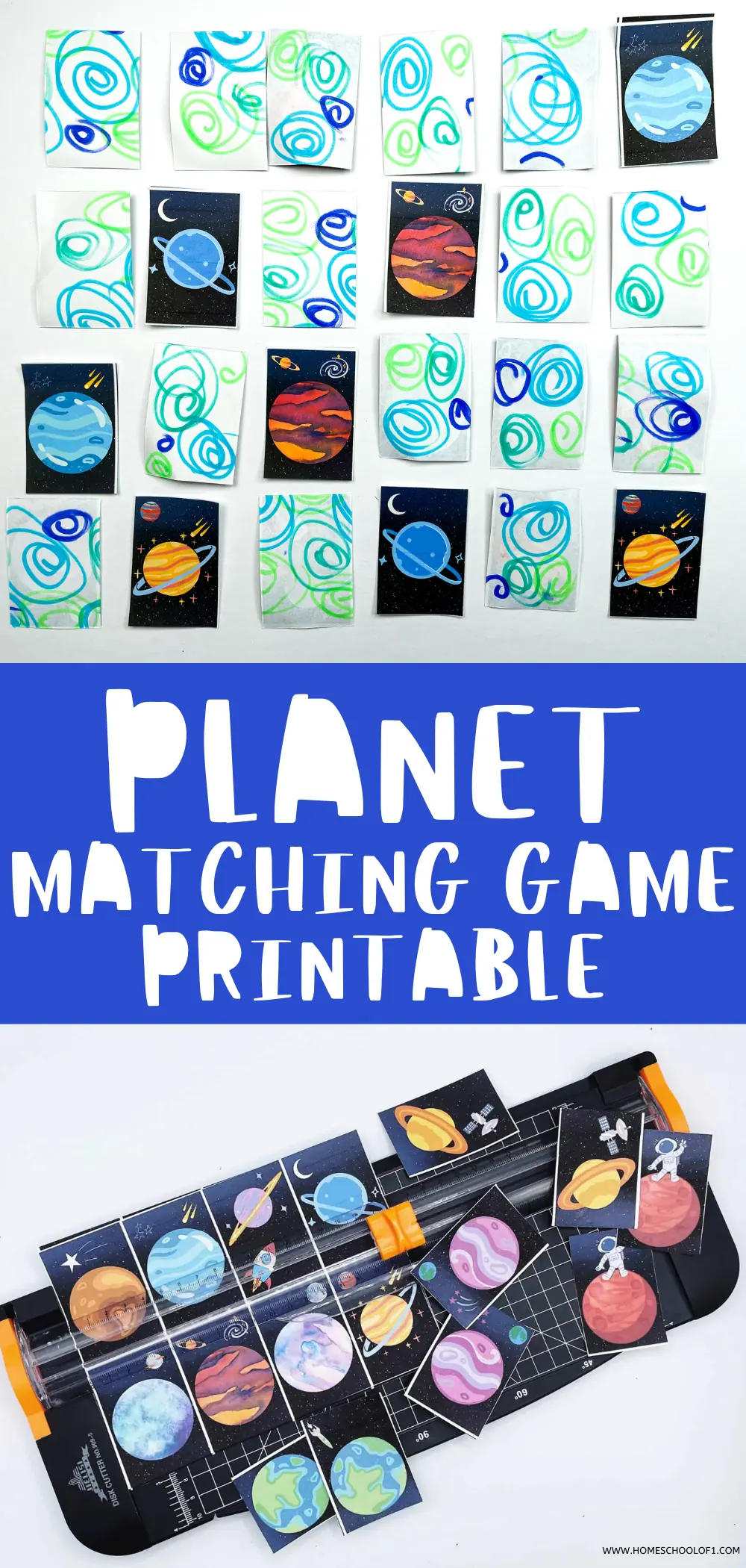 planet matching game printable