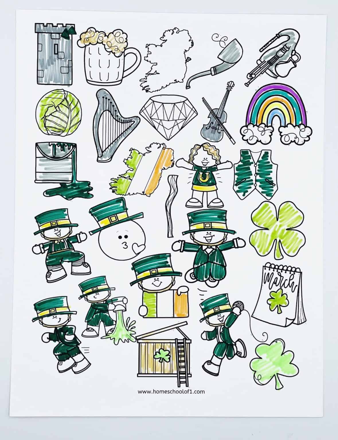 st patricks day alphabet worksheets