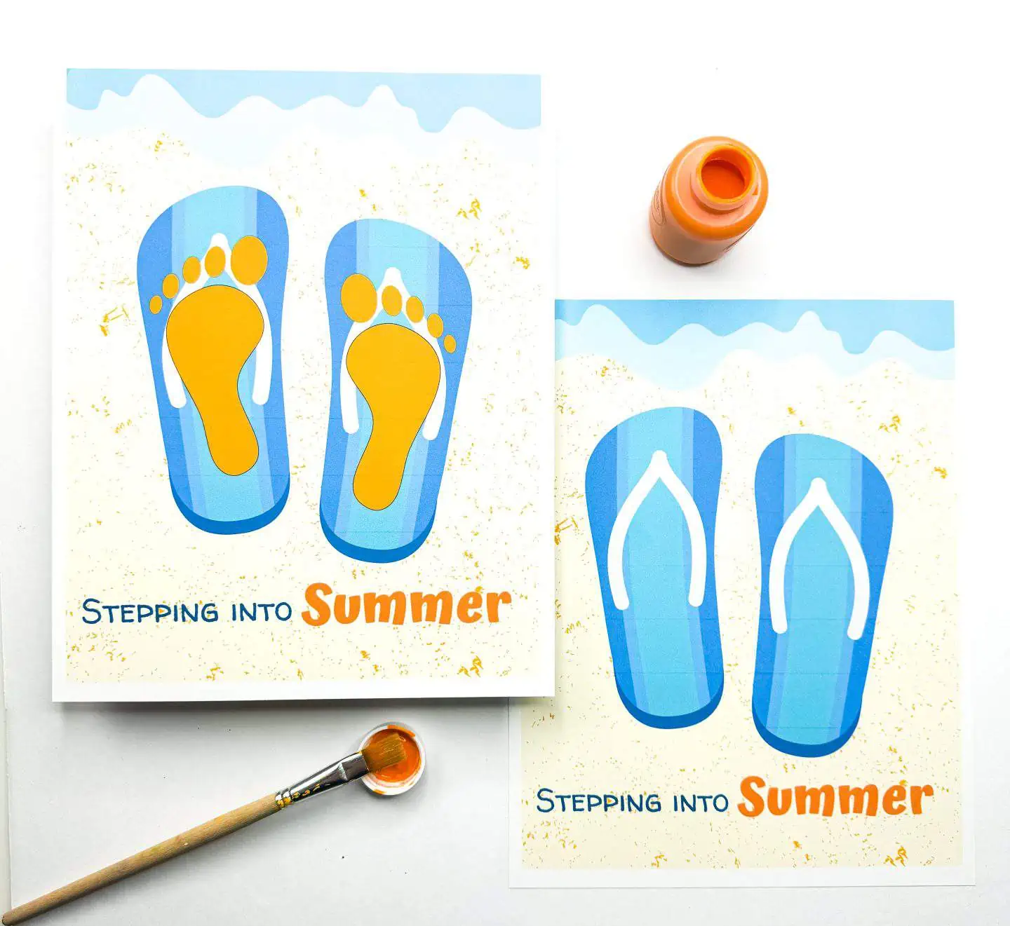 summer footprint art