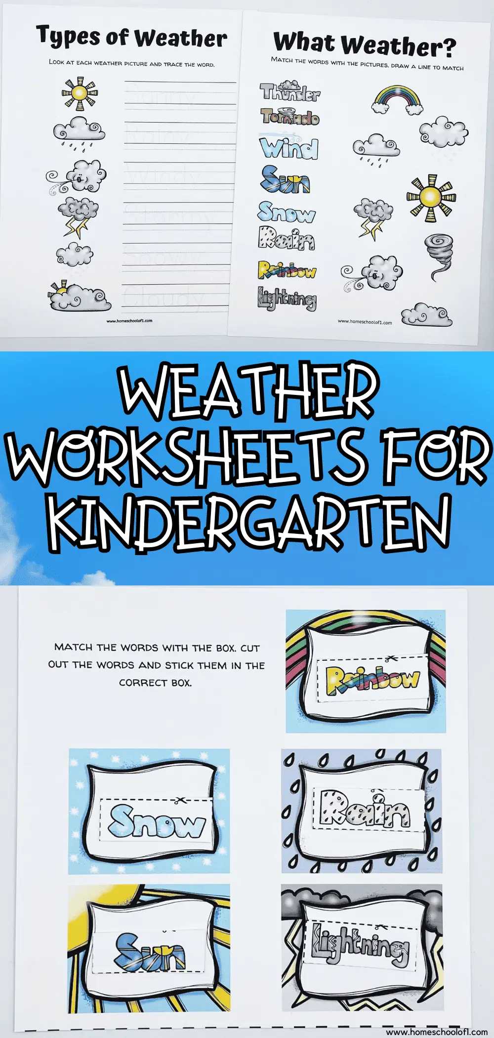 weather worksheets for kindergarten