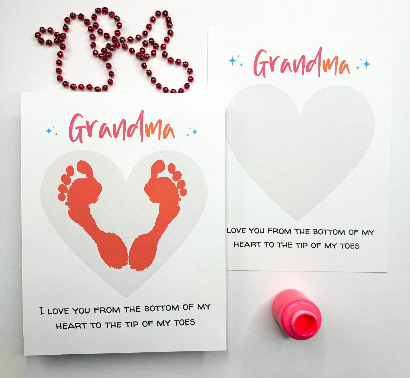 grandma footprint art